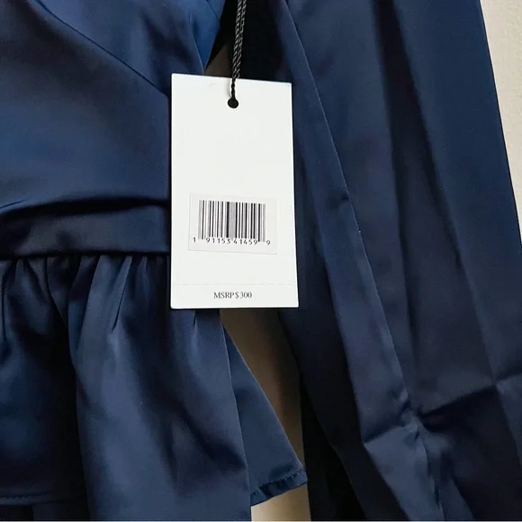 New with tags stunning Jason Wu Satin Navy Babydoll Blouse - Picture 3 of 5